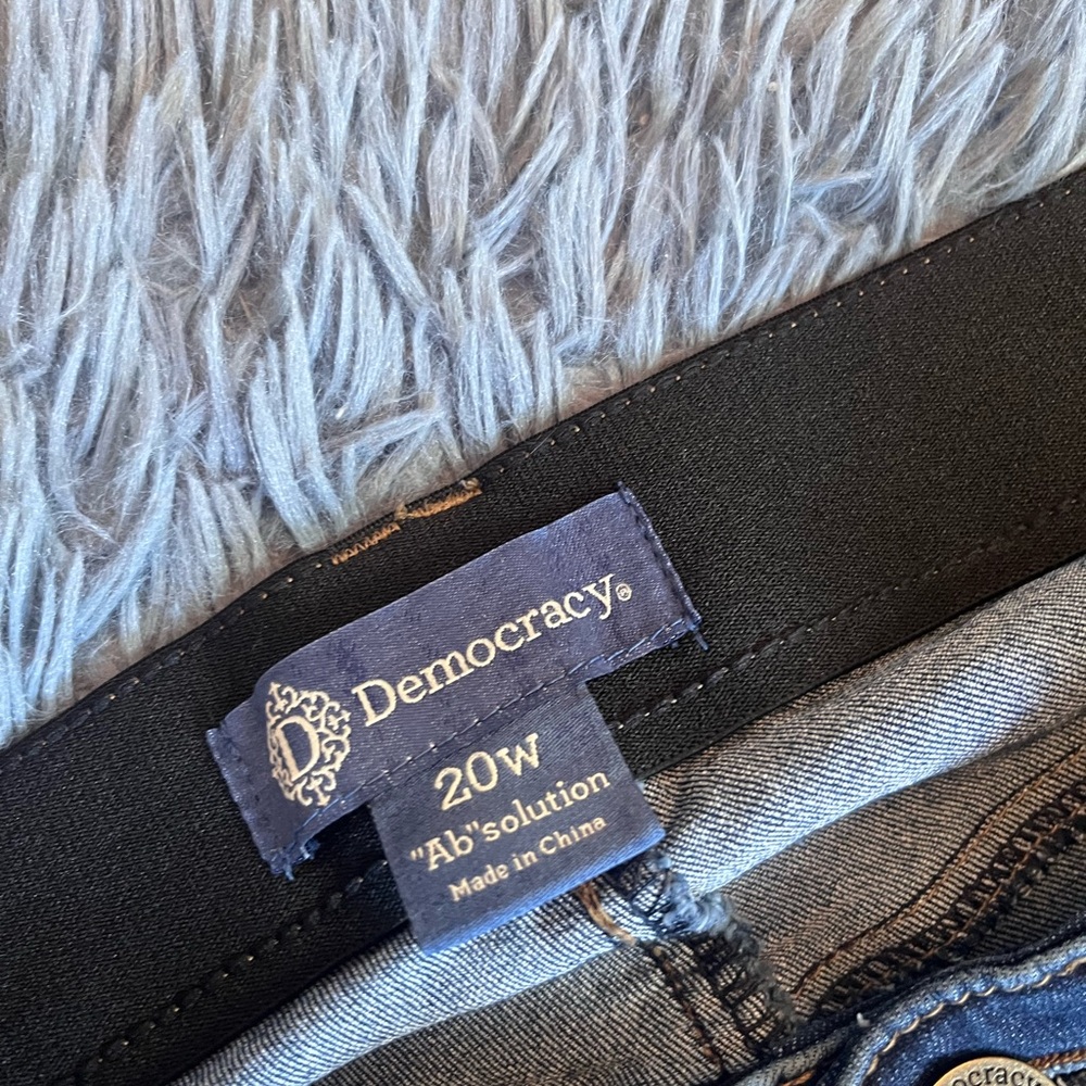 Democracy Ab Solution Dark Wash Jeans Size 20 W - Picture 2 of 6